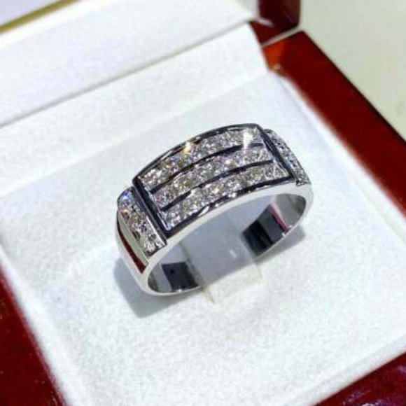 💞 925 Silver Plated Party Eternity Band Fashion Ring for Women, UNVN12184 - Picture 3 of 5